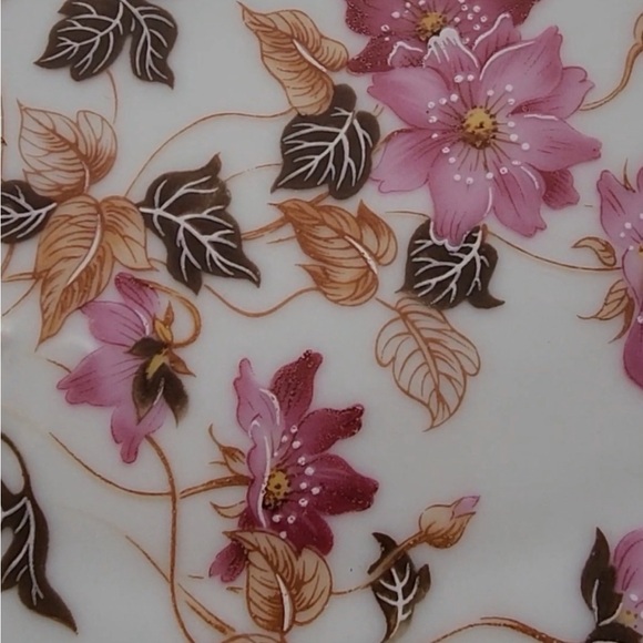 Vintage Limoges France Floral Porcelain Plate Gold Trim - Picture 4 of 7